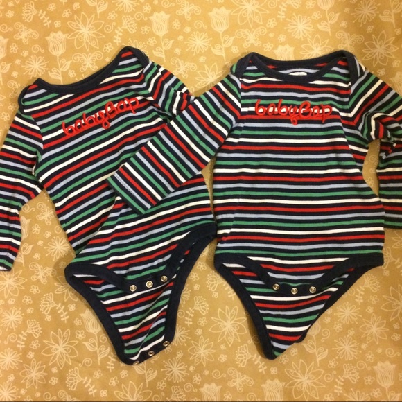 [gap] two boy’s stripped colourfull bodysuit 6-12M - Picture 5 of 6